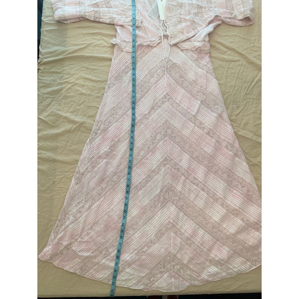 LoveShackFancy Blush Maxi Dress with Ruffle Sleeves - Picture 5 of 11